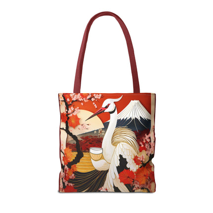 Crane at an Autumn Vineyard Tote Bag (AOP)
