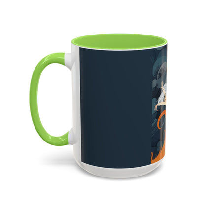 Flame of the Tempest Colorful Mugs – Fiery Storm & Dramatic Elegance