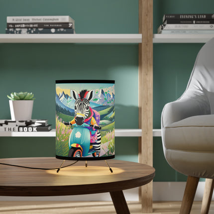 Stripes on Wheels Tripod Lamp