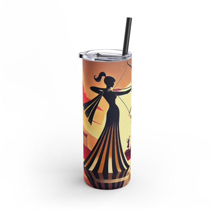 Art Deco Valentine's Romance Skinny Matte Tumbler, 20oz