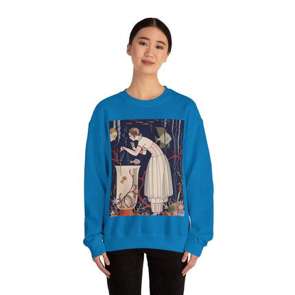 L'Etourdissant Petit Poisson (The Dazzling Little Fish) by George Barbier Heavy Blend™ Crewneck Sweatshirt