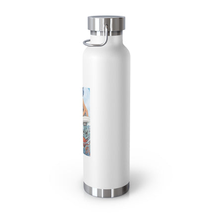 Playful Waves and Fashion Follies Copper Vacuum Insulated Bottle, 22oz