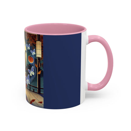 Court Magician with Ghost Butterflies Colorful Mugs (11oz, 15oz)