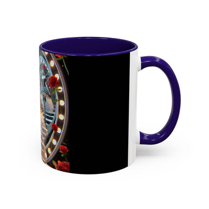 Halloween Witch Through the Mirror Colorful Mugs (11oz, 15oz)