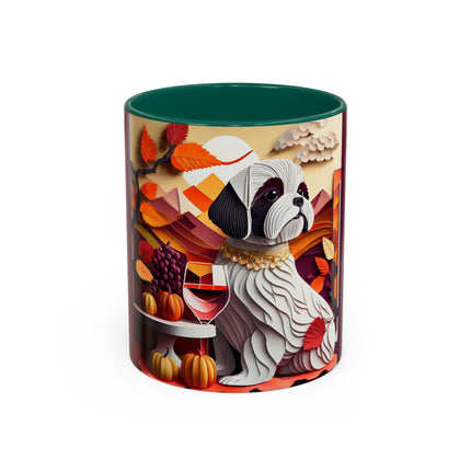 Shih Tzu at an Autumn Colorful Mugs (11oz, 15oz)