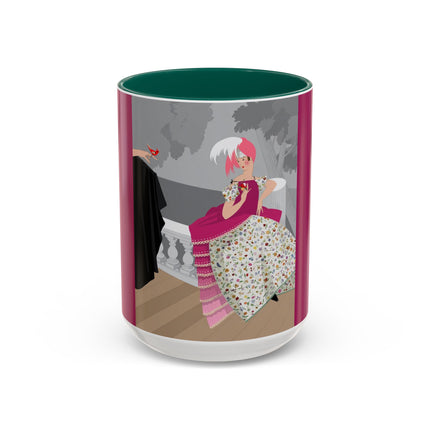 The Red Bird Colorful Mugs – Gentle Storybook Charm & Elegant Whimsy