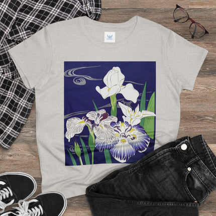 Irises by Kogyo Tsukioka Women's Midweight Cotton Tee
