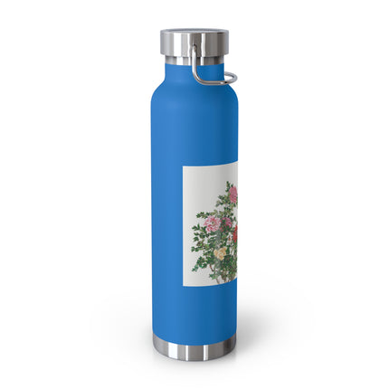 Peonies and Birds by Okamoto Shuki Copper Vacuum Insulated Bottle, 22oz
