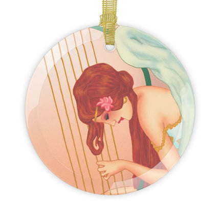 Heavenly Angel Duet Glass Ornament