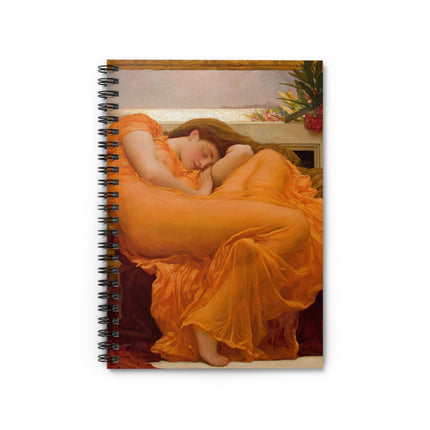 Flaming June by Frederic Leighton Spiral Notebook - Ruled Line