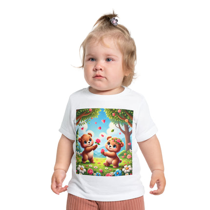Petals and Paws Baby T-Shirt – Sweet Friendship & Garden Dreams