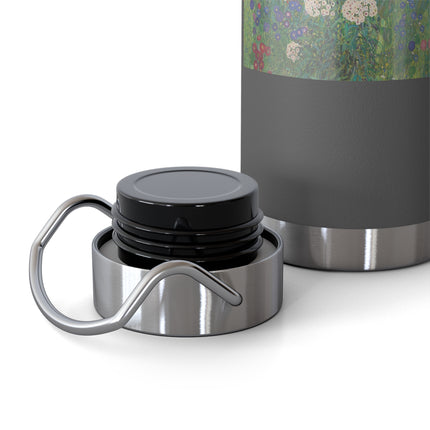 Farm Garden with Sunflowers by Gustav Klimt Copper Vacuum Insulated Bottle, 22oz