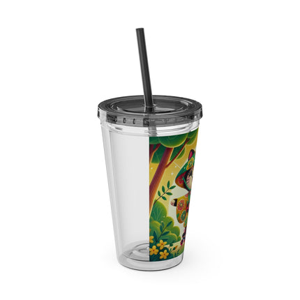 Firefly Dance on Wheels Sunsplash Tumbler with Straw, 16oz