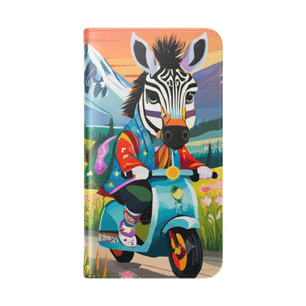 🦓🛴 Stripes on Wheels Flip Case – Sunny Adventures & Storybook Fun