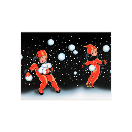 A Festive Snowball Ceramic Tile
