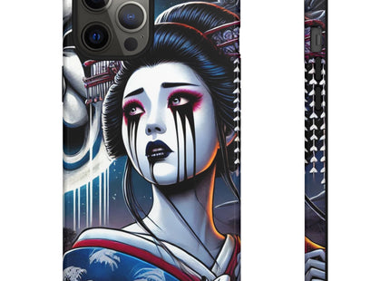 Geisha’s Black Ink Tears Phone Cases