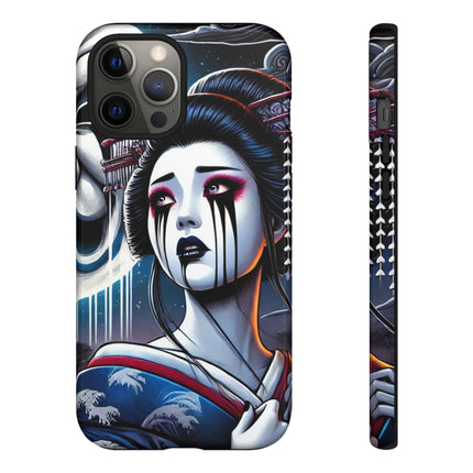 Geisha’s Black Ink Tears Phone Cases