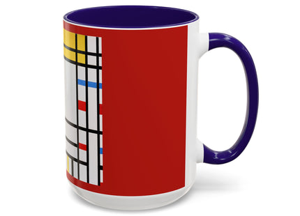 Place de la Concorde by Piet Mondrian Colorful Mugs (11oz, 15oz)
