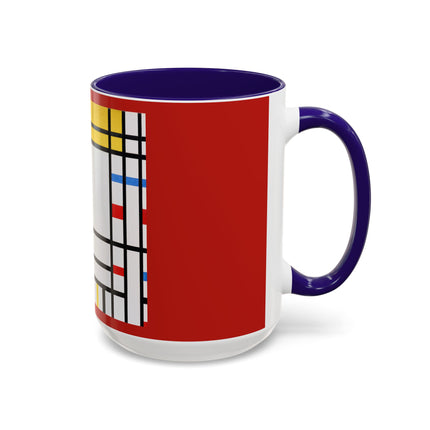 Place de la Concorde by Piet Mondrian Colorful Mugs (11oz, 15oz)