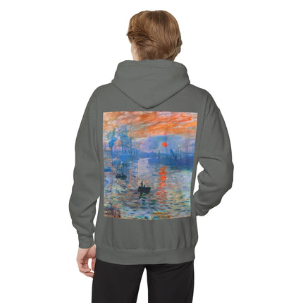 Sunrise by Claude Monet Unisex Garment-Dyed Hoodie