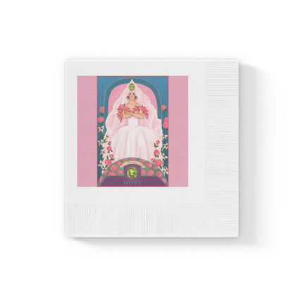 August & Peridot Zodiac White Coined Napkins