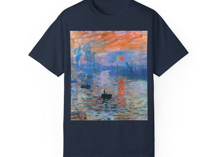 Sunrise by Claude Monet Unisex Garment-Dyed T-shirt