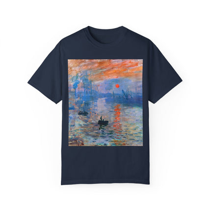 Sunrise by Claude Monet Unisex Garment-Dyed T-shirt