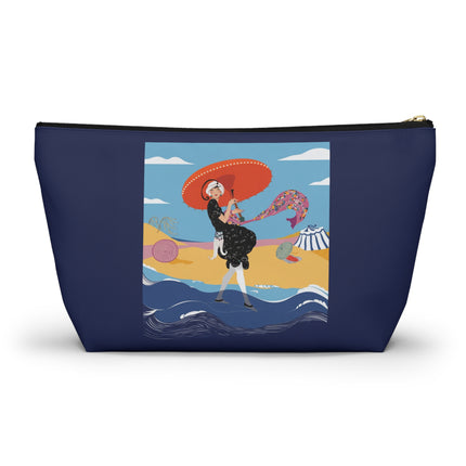 Beachside Promenade Cosmetic Bag – Glamorous Summer Stroll & Retro Chic