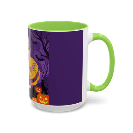 🎭🌹 The Harlequin Rose Masquerade Colorful Mug – Theatrical Halloween Romance