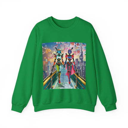 Cyber Punk Robot Models Unisex Heavy Blend™ Crewneck Sweatshirt