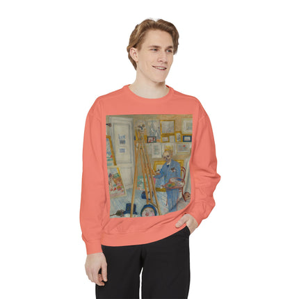 The Skeleton Painter by James Ensor Garment-Dyed Sweatshirt