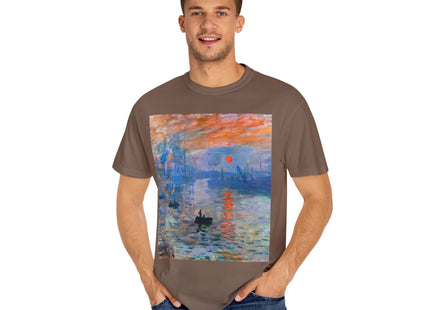 Sunrise by Claude Monet Unisex Garment-Dyed T-shirt