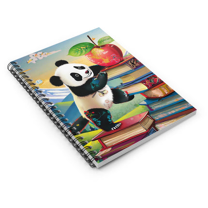 Cute Panda Spiral Notebook - Ruled Line