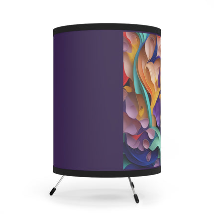 The Elegant Iris Flower Tripod Lamp