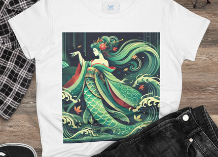 Mermaid Queen Rising from the Deep Women's Midweight Cotton Tee