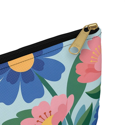 🦜🌺 The Lady Of The Garden Aviary Accessory Pouch – Art Deco Floral Whimsy