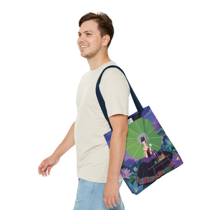 🧶🌸 The Lady Of The Enchanted Knitting Garden Tote Bag – Art Deco Floral Fantasy