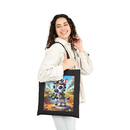 The Zebra Lookout Cotton Canvas Tote Bag – Adventure, Curiosity & Explorer Spirit