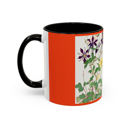 Aquilegia Flowers by Tanigami Kônan Colorful Mugs (11oz, 15oz)