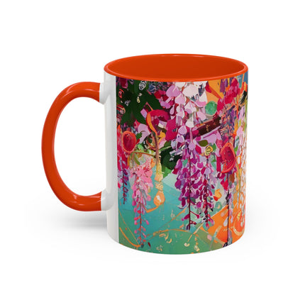 Golden Wisteria Elegance Colorful Mugs (11oz, 15oz)