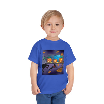 Whimsical Halloween Mischief Toddler Short Sleeve Tee