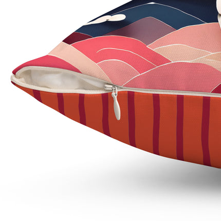Japanese Bobtail's Repose Spun Polyester Square Pillow