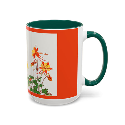 Aquilegia Flowers by Tanigami Kônan Colorful Mugs (11oz, 15oz)