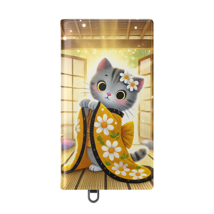 🐱🍵 Playful Kitten in the Tea Room Flip Case – Curious Charm & Cozy Whimsy
