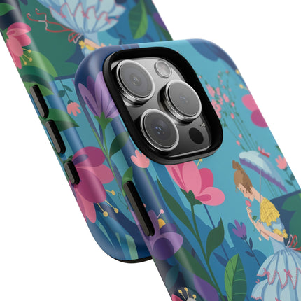 🌸☂️ A Stroll Through The Enchanted Forest Phone Case – Art Deco Floral Fantasy