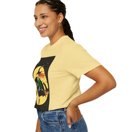 A Witch’s Moonlit Flight Unisex Garment-Dyed T-shirt