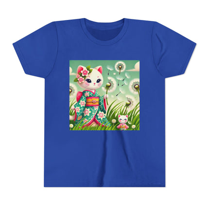 Geisha Kitten and the Dandelion Wish Youth Short Sleeve Tee