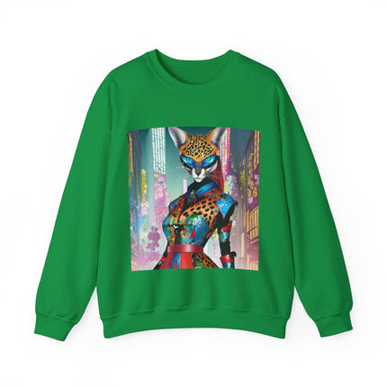 Cyber Cat Glamour Unisex Heavy Blend™ Crewneck Sweatshirt