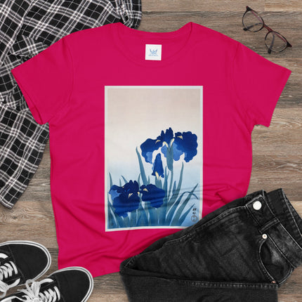 Irises by Ohara Koson Women's Midweight Cotton Tee