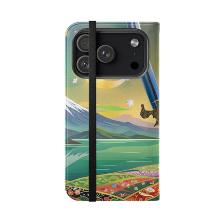 🐕⚔️ Cyberpunk Samurai Dog Flip Case – Futuristic Honor & Kitsune Spirit